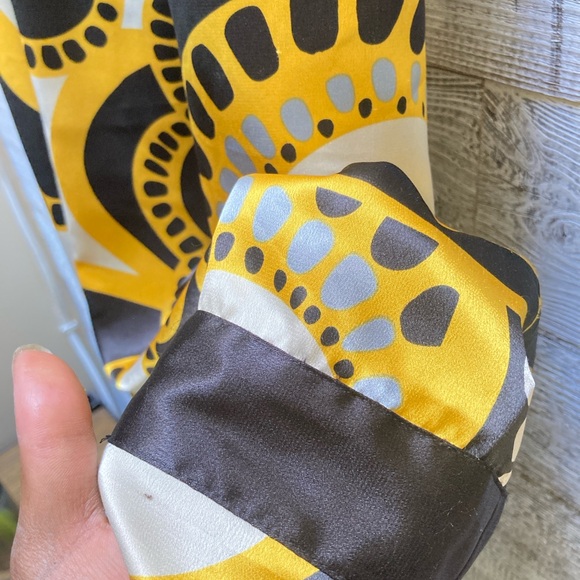 Forever21 | Silky Geometric Halter Dress - M, Black/Yellow/White - Picture 5 of 13